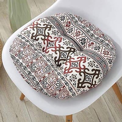 Tuinstoel Kussens - Zitkussen Rugkussen - Ontspannen Buiten - Antislip Bevestiging - 38x38 cm - Patroon