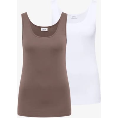 Basic top met ronde hals in een 2-pack