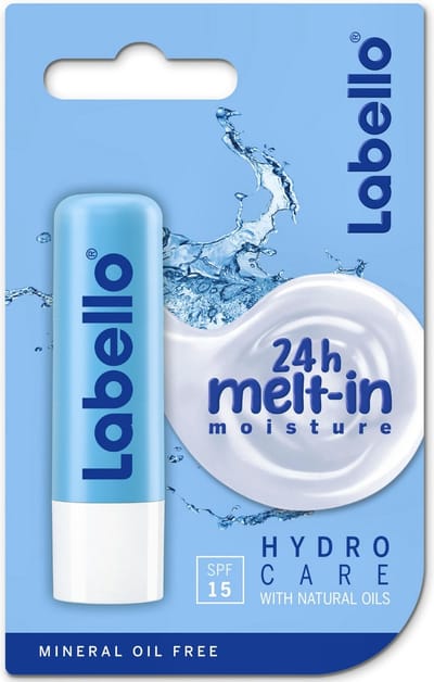 Labello - Hydro Care - 24H Verzorging - SPF 15 - Lippenbalsem - Lipstick - Natuurlijke Olien - 2 Stuks