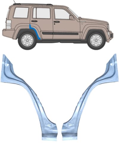 Reparatiepaneel achterspatbord voor Jeep Liberty 2008-2013 / Links + Rechts