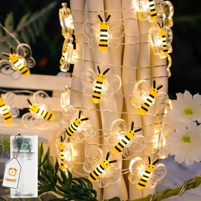 Draadloze LED Bijenlamp met Timer en Oplaadbare Batterij voor Sfeervolle Verlichting