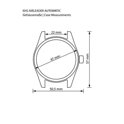 KHS - KHS.AIRBSABLA.NSGO - Polshorloge - Automatisch - Airleader Black Steel - Heren