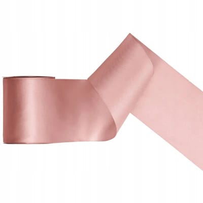 Satijn lint 100mm breed dusty roze , rol 25 meter - hobbylint - sierlint - cadeaulint - satin ribbon