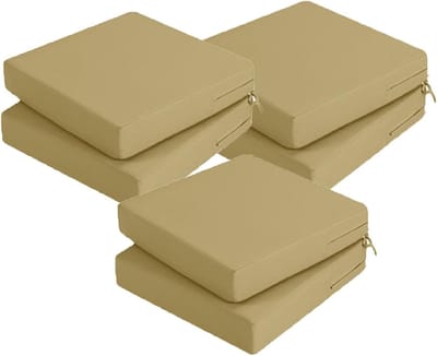 Tuinkussens Set - Terraskussens Stoelkussens - Buiten Ontspannen - Waterdichte Polyester Hoes - 45x45 cm 6 stuks - Bruin