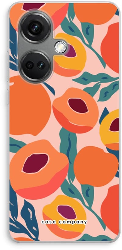 Case Company® - Hoesje geschikt voor OnePlus Nord CE 3 hoesje - Perzik - Soft Cover Telefoonhoesje - Bescherming aan alle Kanten en Schermrand