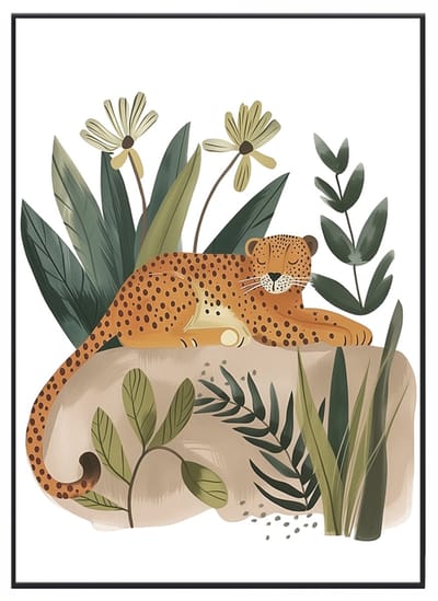 No Filter - Poster voor Baby- en Kinderkamer Luipaard Poster - Jungle Poster - A3 (30x40 cm) - 250 grams papier - Kinderkamer decoratie