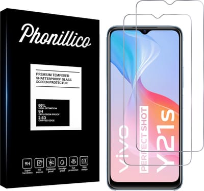 Screenprotector voor Vivo Y21S - 2 stuks Beschermglas van glas Transparante glazen schermbeschermfolie