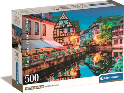 Clementoni - Puzzel - 500 Stukjes - Strasbourg Oude Stad - Puzzel Voor Volwassenen - High Quality Collection
