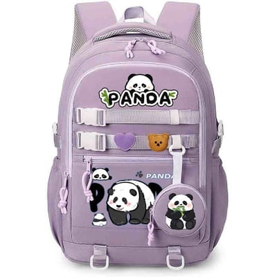 Panda Huahua Schattige Kinder Schooltas Grote Capaciteit Basisschool en Middelbare School Studenten Lichtgewicht Rugzak met Rugbescherming