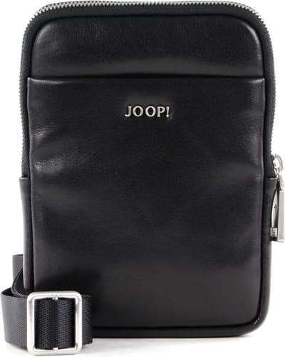 JOOP! Leren Schoudertas Treviso Rafael Shoulderbag Black Zwart