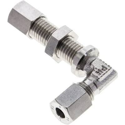 6L RVS L-Vorm Snijringkoppeling Schotdoorvoer 315bar ISO 8434-1
