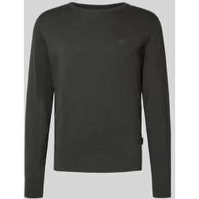 Gebreide pullover met ribboorden