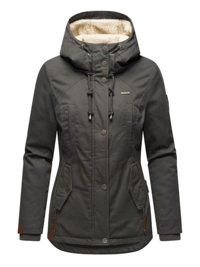 Marikoo dames winterjas met teddyfleece voering & capuchon