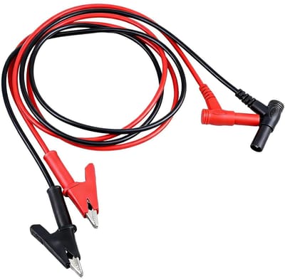 Multimeter Testkabels - Krokodillenklemmen - Elektrische Tests - Puur Koper - 1 Meter - Zwart Rood