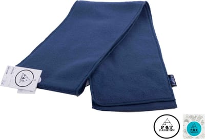 P&T Kinder Sjaal - Micro Fleece - Donker Blauw - 140 x 16 cm