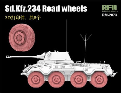 Rye Field Model Modelbouwpakket - 2073 Sd.Kfz.234 Road Wheels Accessoires set - 1:35 - Modelbouw