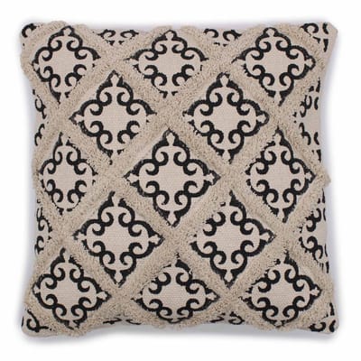 Klassieke kussenhoes - Lux Criss-Cross & Print - 45x45cm
