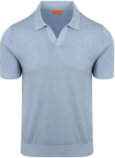 Suitable Polo Riva Compact Staal Blauw - Maat XXL - Heren - Polo shirt Heren met Korte mouw