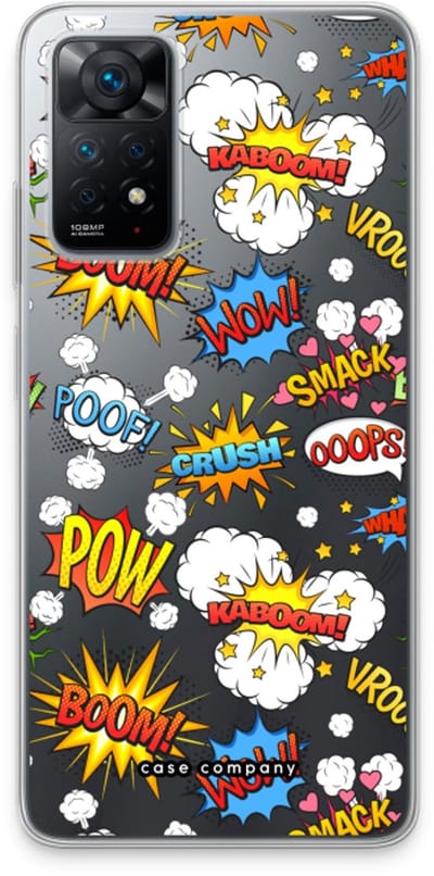 Case Company® - Hoesje geschikt voor Xiaomi Redmi Note 11 Pro hoesje - Pow Smack - Soft Cover Telefoonhoesje - Bescherming aan alle Kanten en Schermrand
