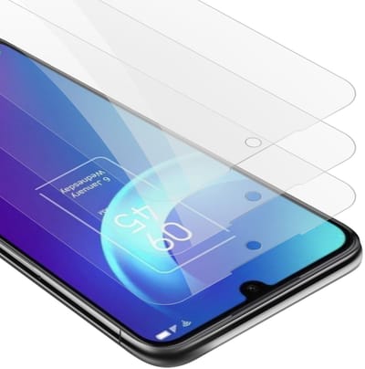 Cadorabo 3x Screenprotector geschikt voor TCL 30 (4G / 5G) / 30+ - Beschermende Pantser Film in KRISTALHELDER - Getemperd (Tempered) Display beschermend glas in 9H hardheid met 3D Touch