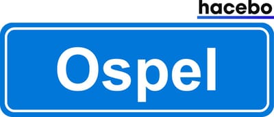 Hacebo - Plaatsnaam Sticker - 29x10 CM - Ospel sticker - Verkeersborden sticker - grappige cadeaus - Ospel