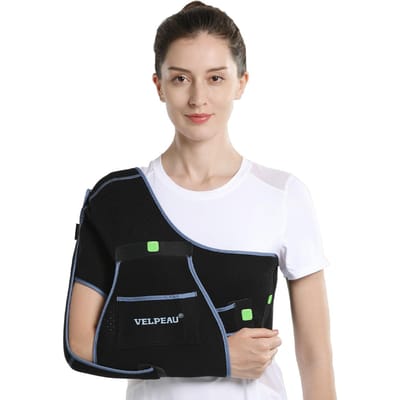 Écharpe de bras Velpeau pour blessure au coude, fracture de l'avant-bras, luxation de l'épaule, immobiliseur respirant, s'adapte aux deux bras XL