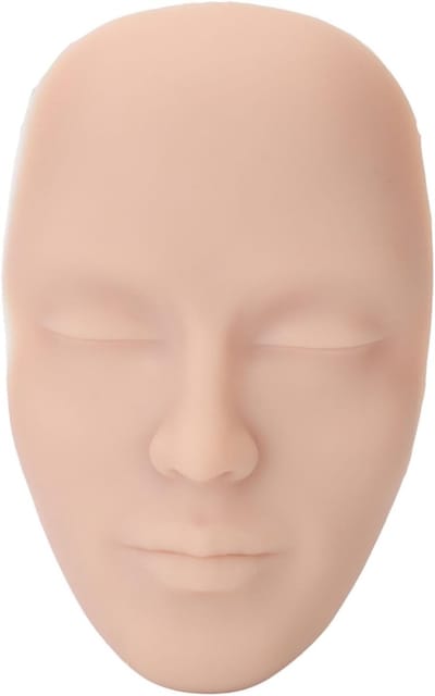 Realistisch 3D Oefenhoofd voor Make-up, Herbruikbaar Siliconen Mannequin met Make-up Kwasten voor Beginners en Startende Make-up Artists, Ideaal voor Oefening en Training