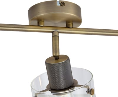 QAZQA domo - Moderne Plafondlamp - 3 lichts - L 53 cm - Brons - Woonkamer | Slaapkamer | Keuken