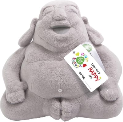 Huggy Buddha junior - Grijs 18 x 19 cm