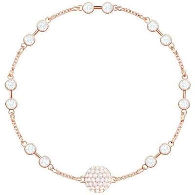 Swarovski Remix Collectie Magnetische Sluiting Imitatie Kristal Armband Damesarmband Wit Roségoud 5451037 M white