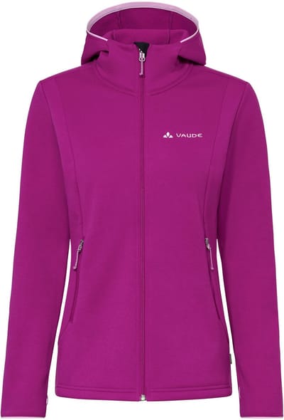 VAUDE Idris fleece hoody, fleecejas, dames outdoor sportjasjes, niet waterdicht, niet winddicht, fleece, capuchon, regular fit