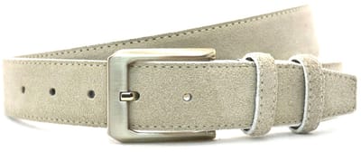 Ecru suede riem YFA - suede pantalon riem ecru - 3,5 cm brede suede riem - riem ecru - Pantalon & Jeans Broekriem - Riemmaat 115cm - Totale lengte 130cm