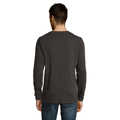 SOLS Heren Imperial T-shirt met lange mouwen (Houtskoolmelange)