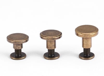 20 Stuks Platte Kop Messing Rivets met Schroeven en Moeren voor Leren Ambacht, Tassen en Schoenversiering (8mm)