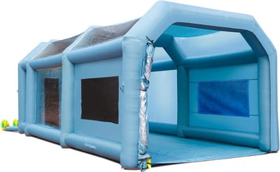 Opblaasbare spuitcabine voor het spuiten van auto's, 26 x 15 x 11 ft met filters en dubbele ventilatoren
