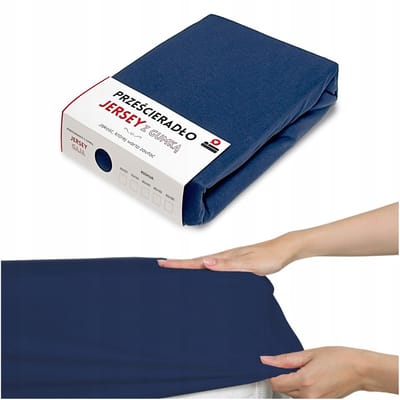 Jersey Hoeslaken 60x120 cm met Elastiek - Gaja Marineblauw