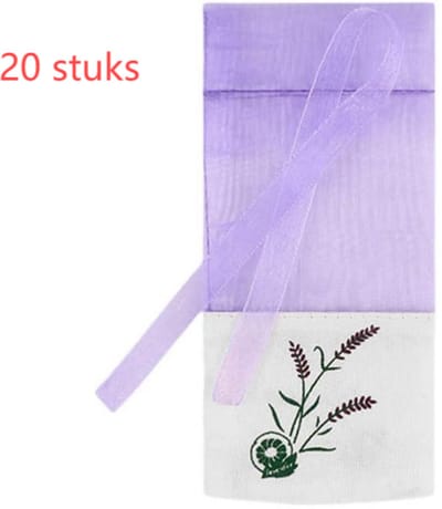 20 stuks katoenen geurzakjes met bloemenprint – lege lavendelzakjes om te vullen, herbruikbare stoffen zakjes voor kast, lade en geschenk