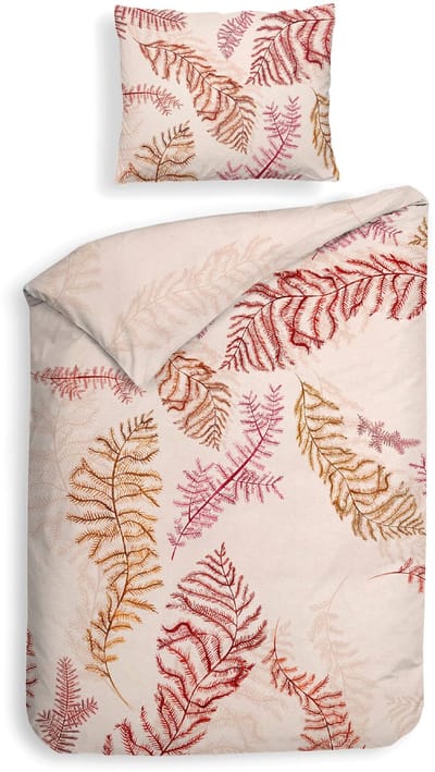 Heckettlane Dekbedovertrek met instopstrook - Roze - Dekbedovertrek van 100% Katoen-Satijn - Koraal - 140x200-220 cm + 1 sloop 60/70 cm - Honolulu