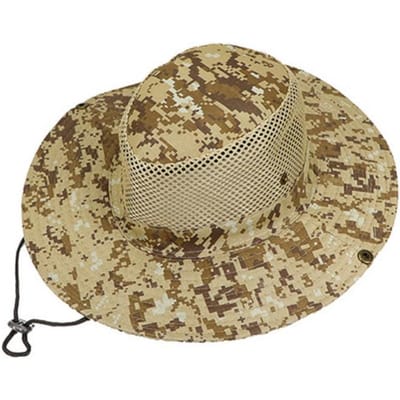 Chapeau Bob Camouflage en Maille Respirante pour Usage Extérieur Protection Solaire Pêche Randonnée
