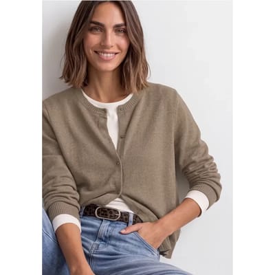 Gebreid vest met ronde hals