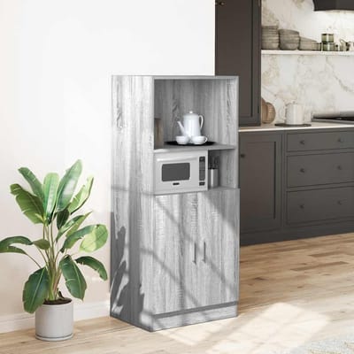 vidaXL - Keukenkast - 57x41,5x131,5 - cm - bewerkt - hout - grijs - sonoma - eiken