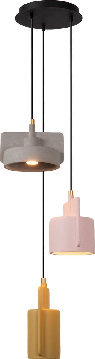 Lucide NINJA - Hanglamp - 3xE27 - Multicolor - Japandi