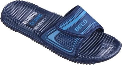 BECO Badslippers - Met Klittenband - Donkerblauw - Unisex - Maat 41