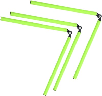 Trainingspalen Set - Sport Stokken - Agility Training - Opvouwbaar Ontwerp - 100 cm Lengte - Lichtgroen