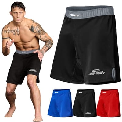 Elite Sports MMA Fight Shorts Heren Black Jack UFC BJJ No Gi Grappling Jiu Jitsu Shorts
