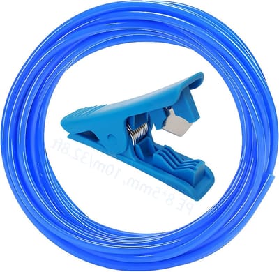 Pneumatische PE Slang 10M, OD 8mm x ID 5mm met Blauw Slangensnijder, Luchtdrukslang voor Watertransport en Tuinirrigatie