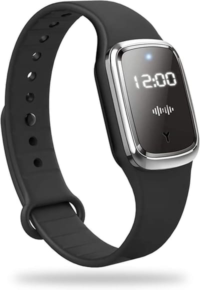 Anti-muggen armband, waterdicht, ultrasoon USB, oplaadbaar, muggenbescherming, voor strand en vissen, volwassenen en kinderen, 130 uur batterijduur, horloge display