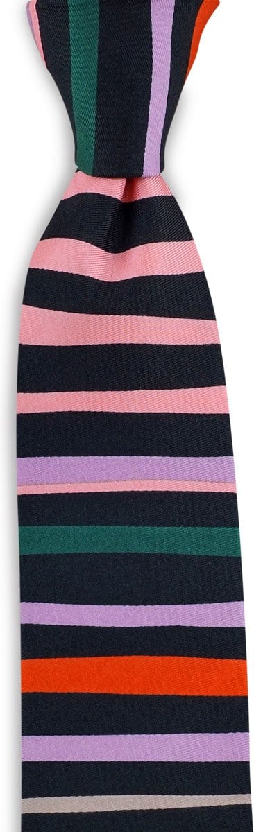 We Love Ties - Stropdassen - Stropdas Caterpillar - zwart / roze / groen / rood