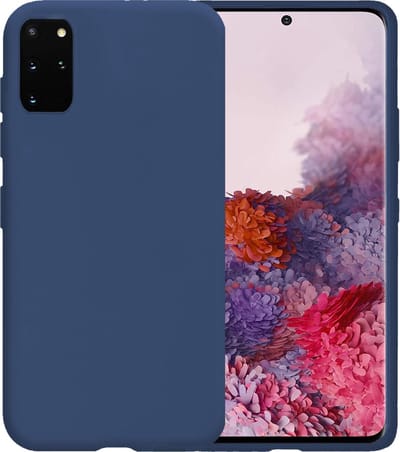 Hoesje - Geschikt voor Samsung Galaxy S20 Plus - Sterk & Shockproof - Siliconen Case - Hoes Cover - Telefoonhoes - Donkerblauw