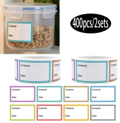 Livé® Label Stickers – 400 stuks Multicolor Datum & Keuken Labels